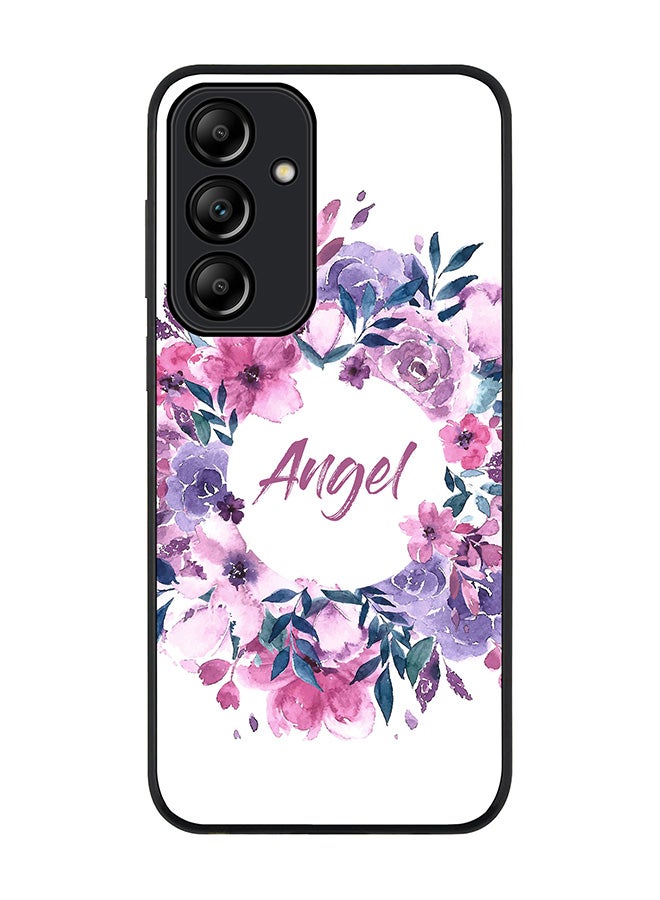 Stylizedd Rugged Black Edge Case for Samsung Galaxy A55, Slim fit Soft Case Flexible Rubber Edges Anti Drop TPU Gel Thin Cover -  Angel - Image 1