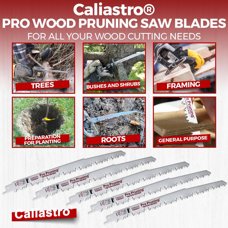 Caliastro 9-Inch Wood Pruning Saw Blades for Reciprocating/Sawzall Saws - 5 Pack - Caliastro - Image 5