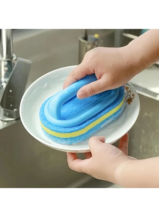 Durable Multipurpose Cleaning Sponge Brush 1pc For Kitchen Bathroom Tile Bathtub - Image 4