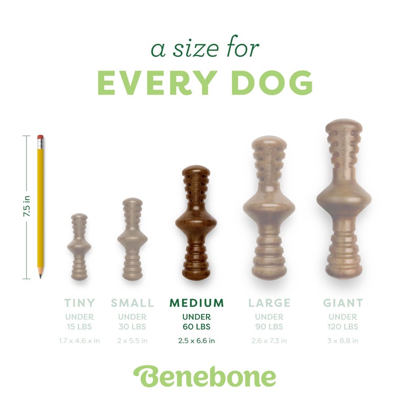 Benebone Zaggler Rolling Dog Chew Toy for Aggressive Chewers, Real Bacon, Made in USA, Medium - Image 4