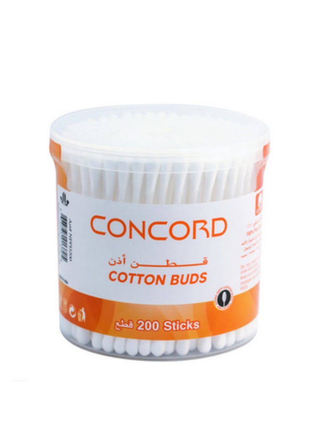 concord Pure and Soft Cotton buds -200 pieces -Orange - Image 1