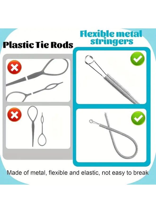 2pcs Metal Drawstring Threader Tool for Hoodies Sweatpants Jackets Replacement - Image 2