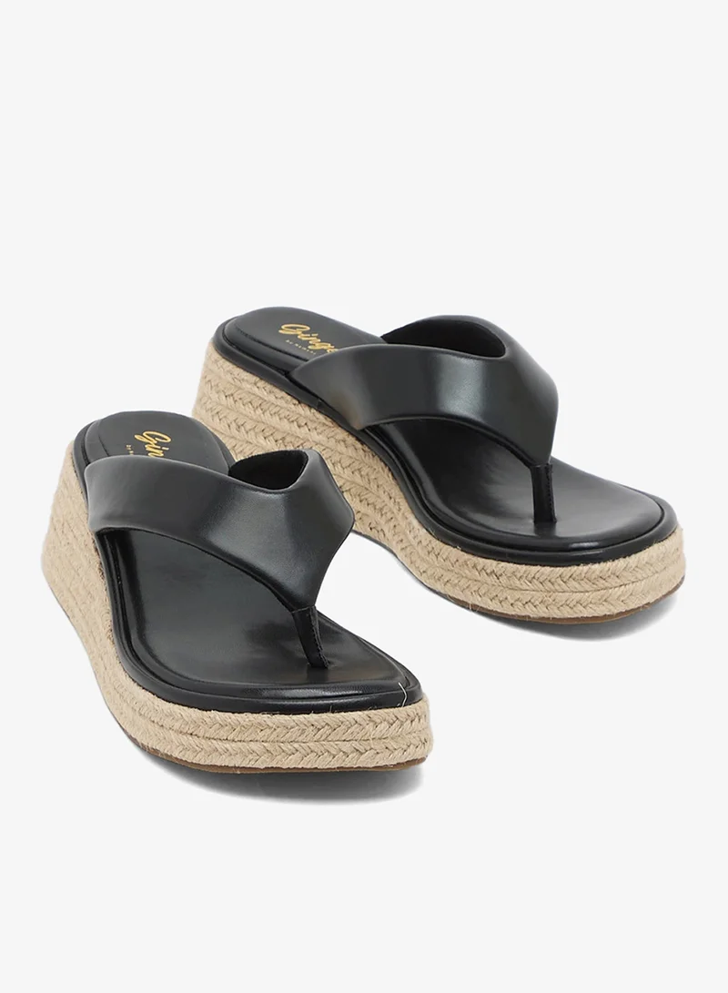 Ginger Mid Wedge Thong Sandal