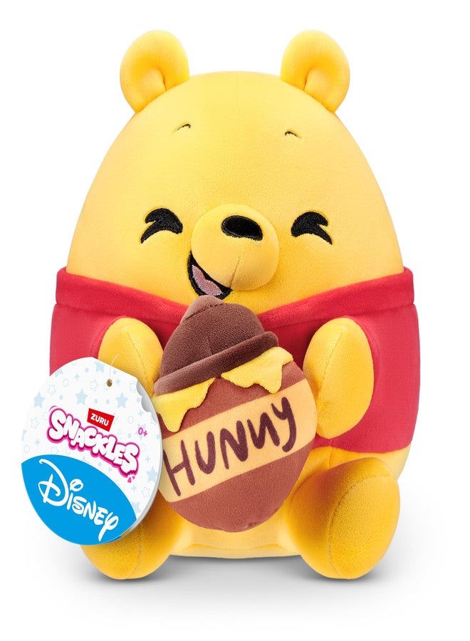 Snackles Disney 8-Inch Plush Toy (Winnie The Pooh &Honey) by ZURU - Ultra-Soft Stuffed Animal with Snack Accessory, Collectible Cuddly Plush for Kids, Tweens, - Image 1