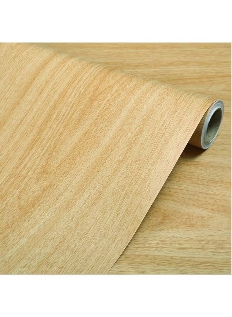 45cm*5m Self-adhesive natural wood design wallpaper to refresh furniture and walls easily and affordably. Peel-and-stick application, easy to clean, suitable for smooth surfaces at home or office. - Image 5