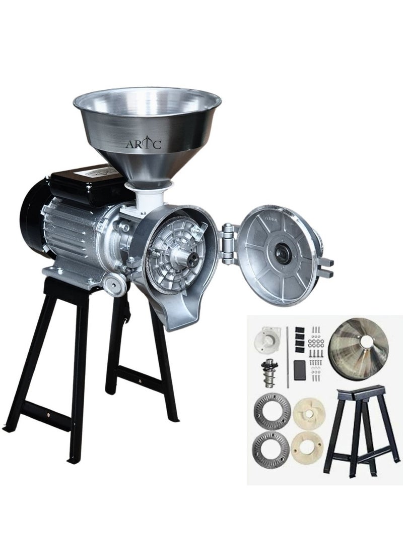 ARTC Electric Mill Grinder 110V 3000W, Commercial Electric Feed Mill Dry Grinder, Heavy Duty Milling Machine Cereals Grinder Rice Corn Grain Coffee Wheat with Funnel - Image 3
