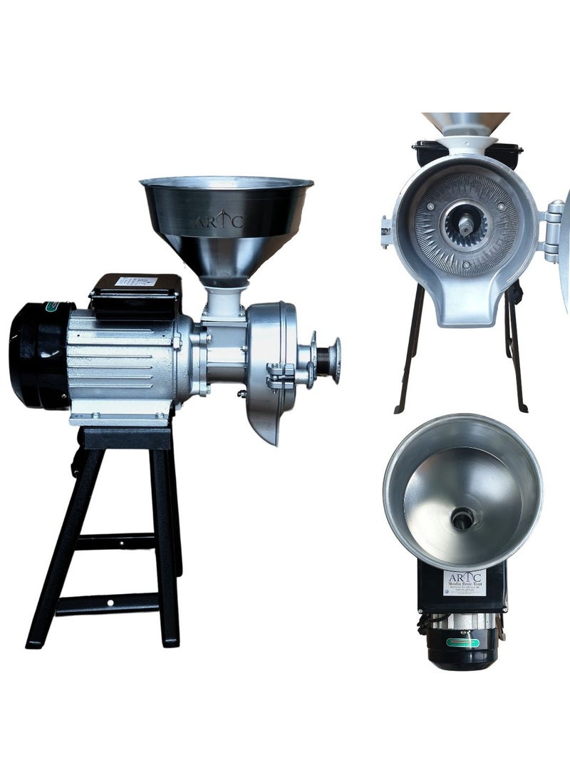 ARTC Electric Mill Grinder 110V 3000W, Commercial Electric Feed Mill Dry Grinder, Heavy Duty Milling Machine Cereals Grinder Rice Corn Grain Coffee Wheat with Funnel - Image 4
