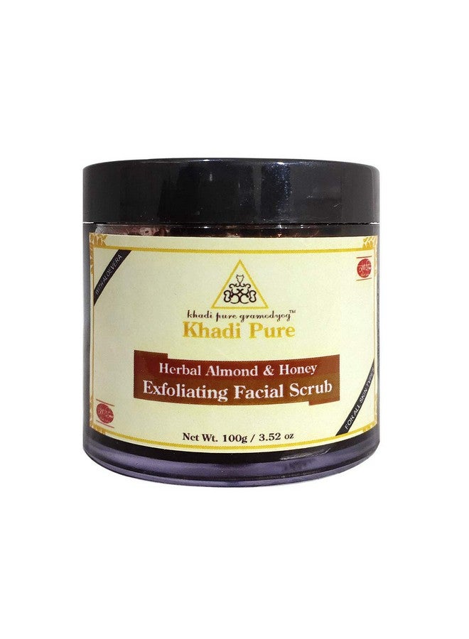 Khadi خادي بيور غراموديوغ هيربال لوز وعسل مقشر للوجه - 100غ | يزيل بلطف خلايا الجلد الميتة | يغذي ويرطب البشرة | غني بمستخلصات اللوز والعسل الطبيعية | مناسب لجميع أنواع البشرة - Image 1