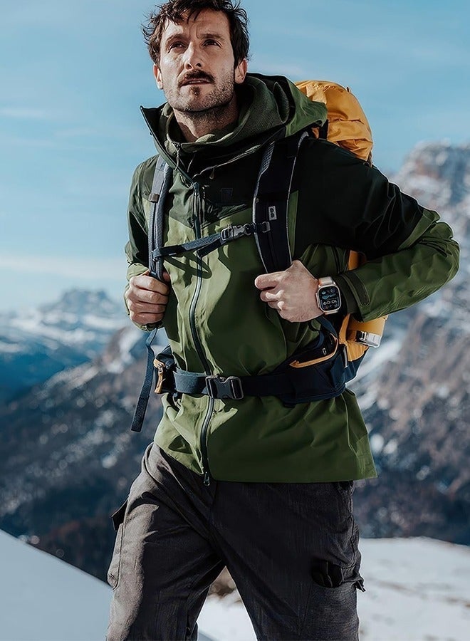 2 Pack Trail Nylon Bands for Apple Watch Ultra/Series 8–1 (49mm 45mm 44mm 42mm), Breathable Adjustable Sport Strap for Men Women, Black & Beige - Image 4