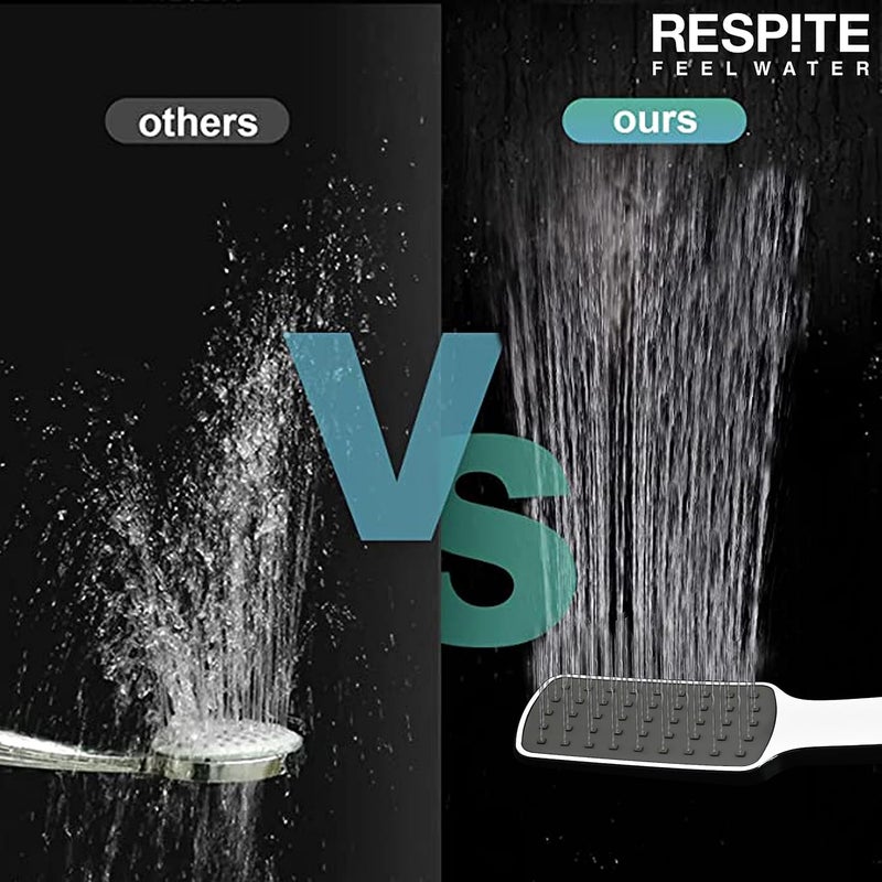RESPITE Telephonic Shower | Rain Hand Shower | Handheld showers with 1.5 Meter Flexible Tube and Wall Hook, ABS Chrome Finish SQUARE - Image 5
