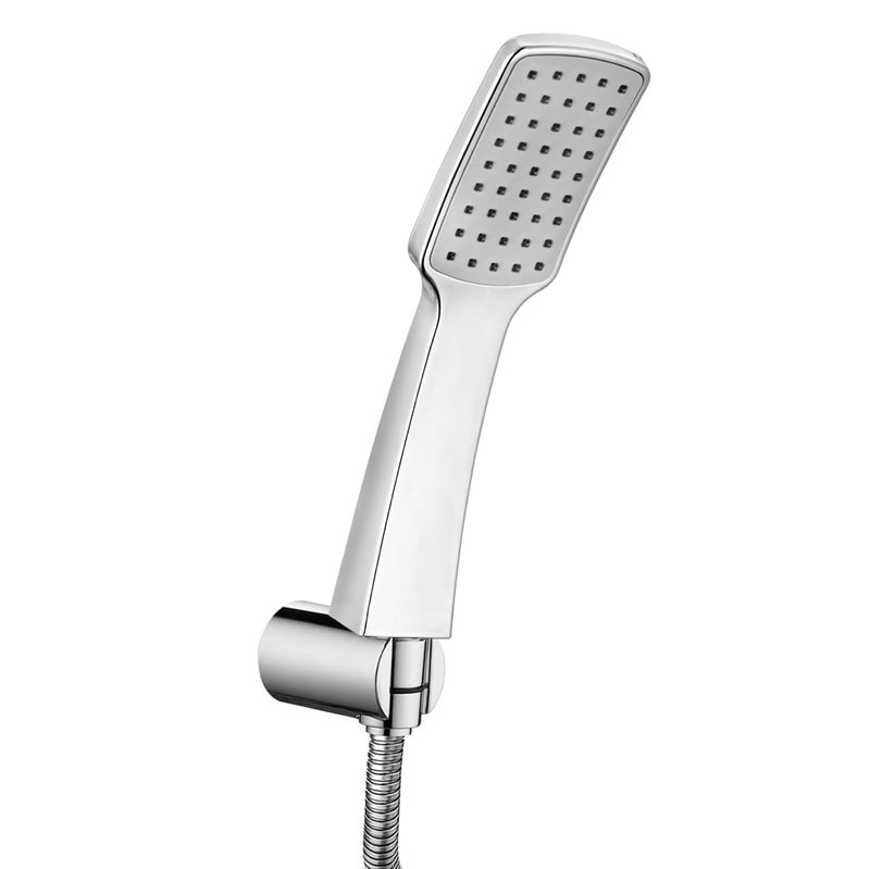 RESPITE Telephonic Shower | Rain Hand Shower | Handheld showers with 1.5 Meter Flexible Tube and Wall Hook, ABS Chrome Finish SQUARE - Image 1