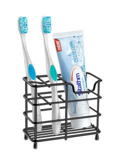 LIMOS Toothbrush Holder - Stainless Steel Toothpaste Holder Bathroom Accessories Organizer (Small, Black)  - Image 1