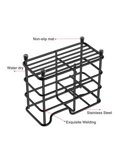 LIMOS Toothbrush Holder - Stainless Steel Toothpaste Holder Bathroom Accessories Organizer (Small, Black)  - Image 3
