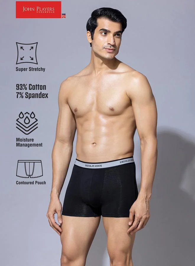 John Players Black Cotton Trunks