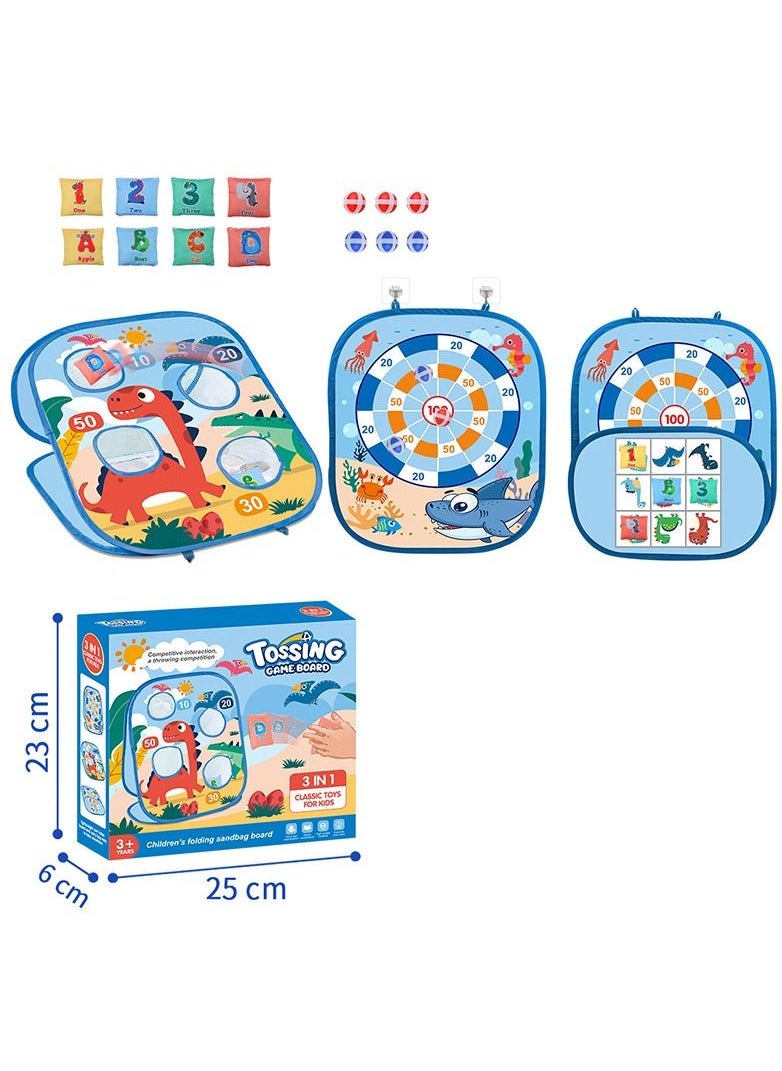 Soofam - Animal Bean Bag Toss Game Toy for Kids Cornhole Outdoor Toy Games 6 Bean Bag Toss and 3 Corn Hole Balls Outside Toys for Kids Toddler - Image 1