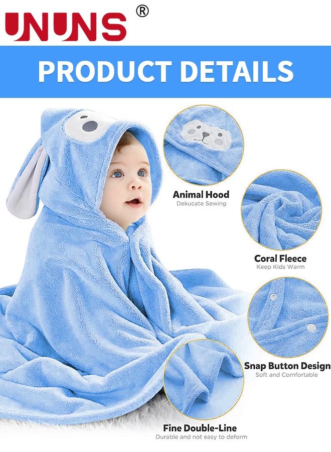 UNUNS Premium Hooded Towel for Kids,Large Size Kids Bath Towel,Ultra Soft Hooded Towel Wrap For Boys Girls,Highly Absorbent Bathrobe Blanket Gifts - Image 2