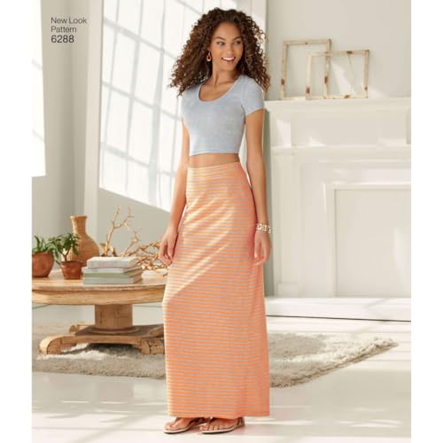 NEW LOOK Simplicity New Look Easy Just 4 Knits Pattern 6288 Misses Pull on Knit Skirts, Sizes 8-10-12-14-16-18-20 - Image 2