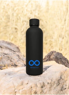 Infinity Stainless Steel Water Bottle, Double Wall Vacuum Insulated Flask, 500 ML/16 OZ, Leakproof, BPA Free, for kids, school, office, gym and sports (Matte Black)  - Image 3