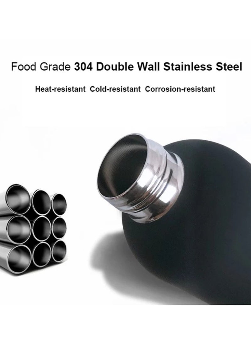 Infinity - Stainless Steel Water Bottle, Double Wall Vacuum Insulated Flask, 500 ML/16 OZ, Leakproof, BPA Free, for kids, school, office, gym and sports (Matte Black) - Image 1