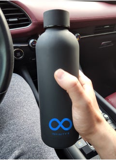 Infinity Stainless Steel Water Bottle, Double Wall Vacuum Insulated Flask, 500 ML/16 OZ, Leakproof, BPA Free, for kids, school, office, gym and sports (Matte Black)  - Image 5