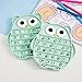 BULINGNA Push Pop Bubble Fidget Sensory Toy Silicone Stress Relief Popping Toy ABC Alphabet Owl Shaped Educational Learning Tools for Toddlers Kids Students Black LettersGreen - Image 3