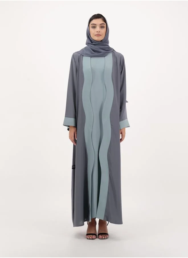 Meem by Mariyah Front open abaya with inner