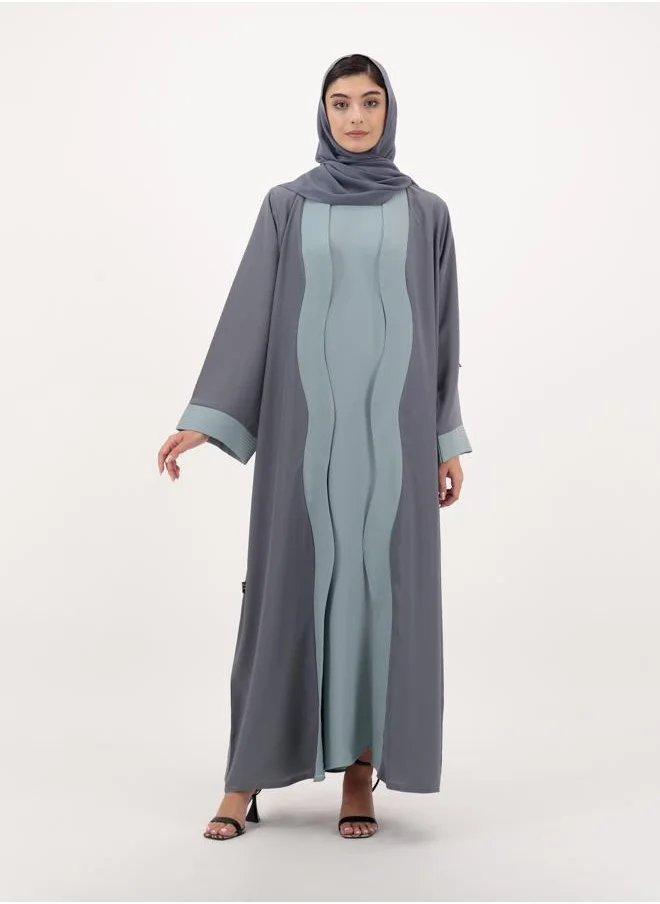 Meem by Mariyah Front open abaya with inner