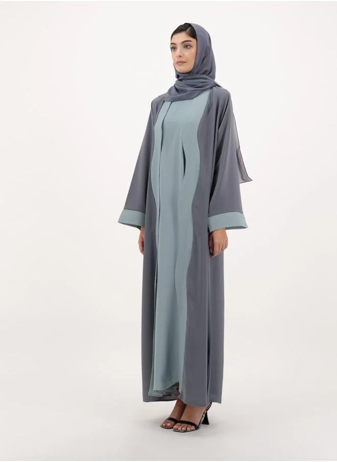 Meem by Mariyah  Front open abaya with inner for Women | Best Price UAE
