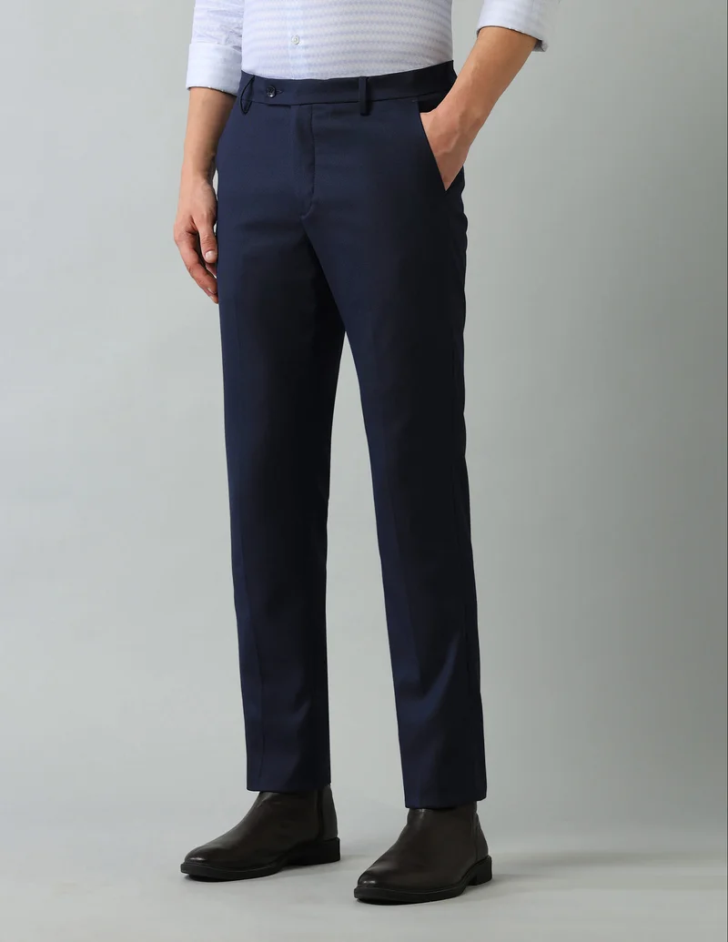 Arrow Navy AutoFlex Regular Fit Trousers for Men | Best Price UAE