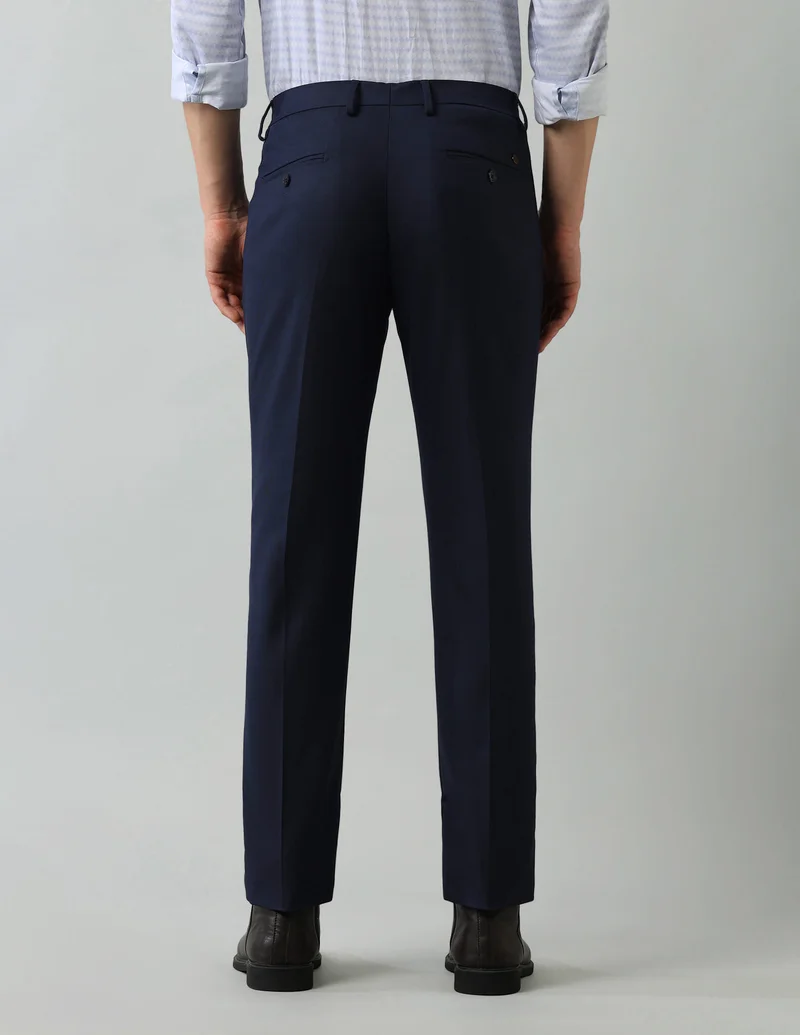 Arrow Navy AutoFlex Regular Fit Trousers for Men | Best Price UAE