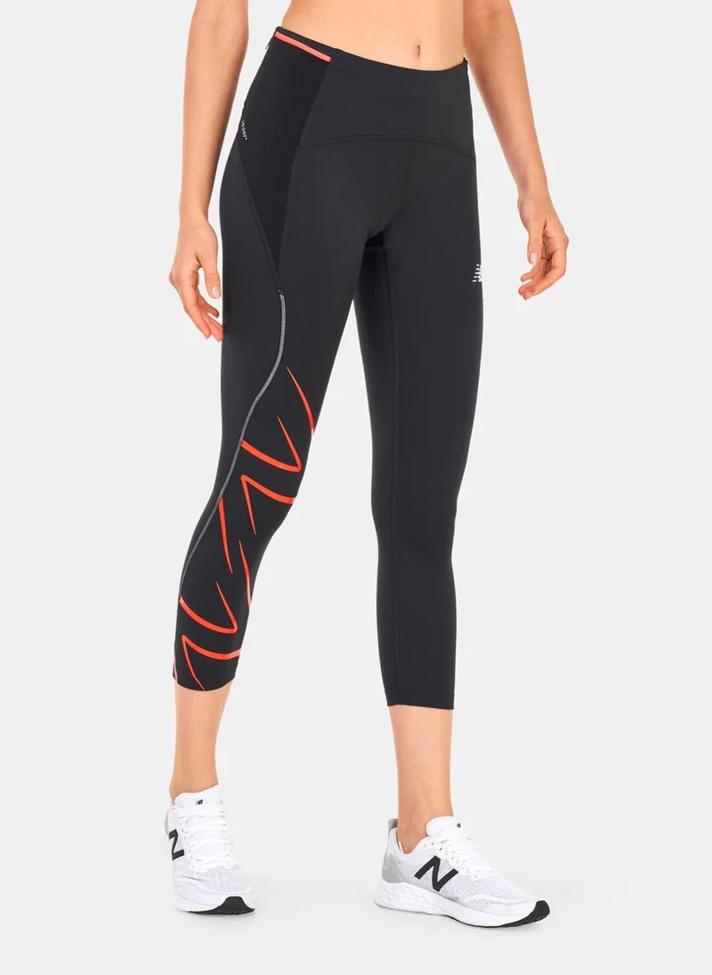 New Balance Women's Graphic Impact Run Cropped Leggings