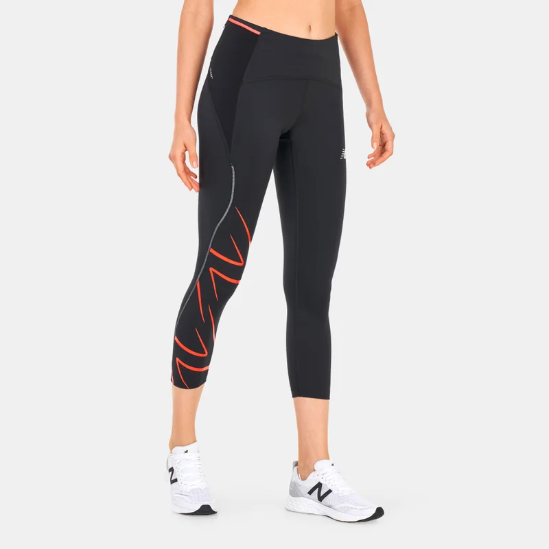 New Balance Women's Graphic Impact Run Cropped Leggings