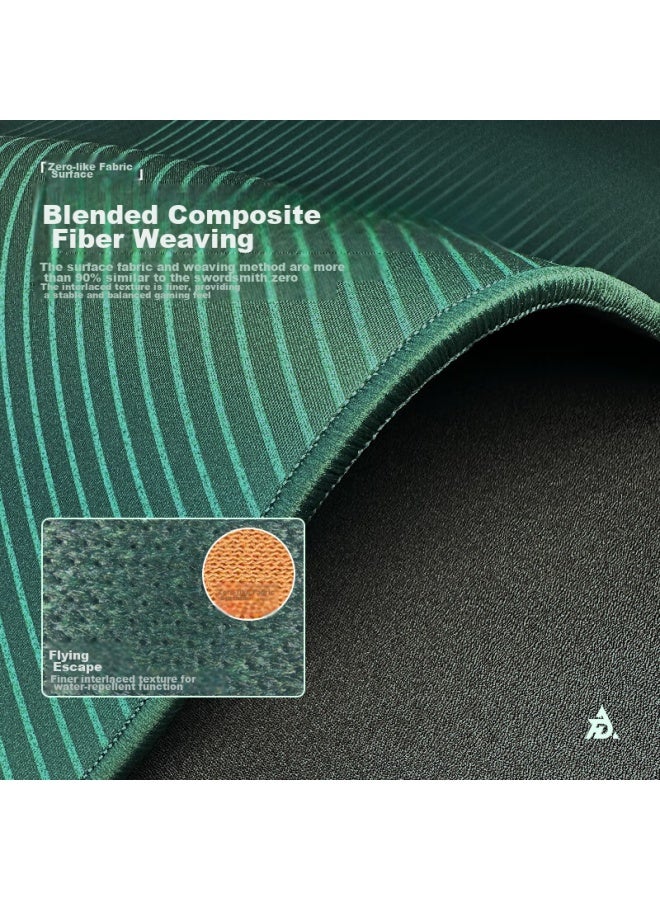 Lesailes Feidunke Gaming Mouse Pad, Fps Smooth Gaming, Waterproof Fiber Computer Desk Pad, Balanced Jianjiang Zeroatk Kongzhuowei, Red Dye, Sunken Edge, Green - Image 2