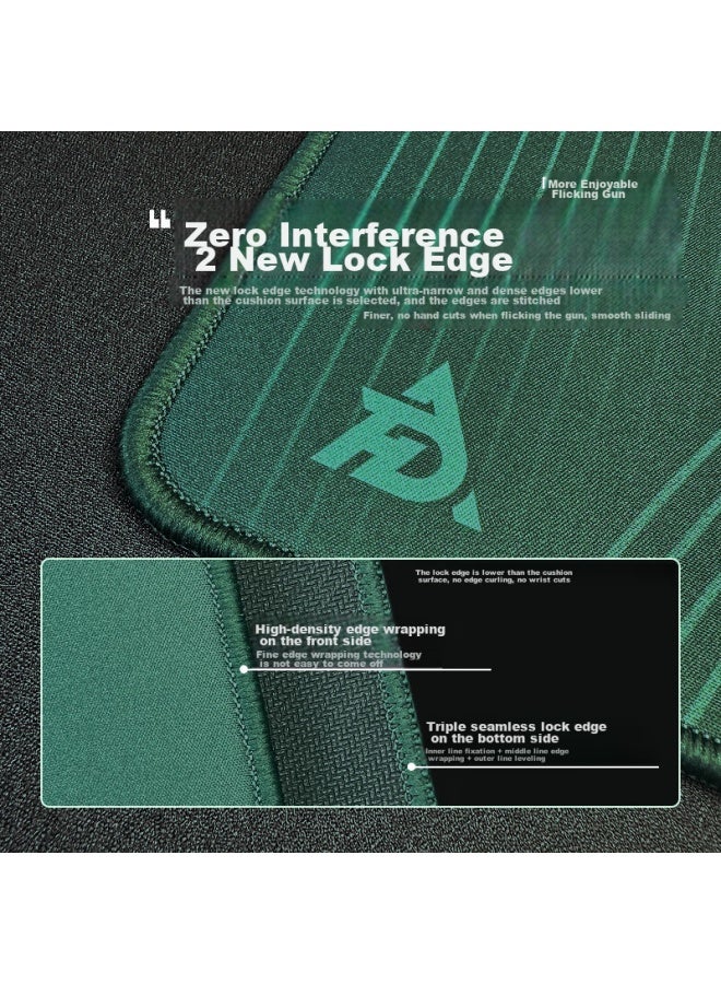 Lesailes Feidunke Gaming Mouse Pad, Fps Smooth Gaming, Waterproof Fiber Computer Desk Pad, Balanced Jianjiang Zeroatk Kongzhuowei, Red Dye, Sunken Edge, Green - Image 5