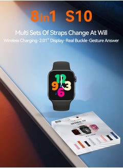 2.01-inch High-Definition Smart Watch Set, with 8 interchangeable straps to match your mood, taking care of both your health and entertainment