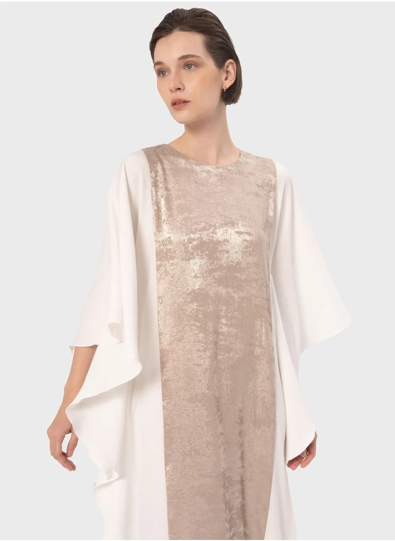 Demure Pleated Tiered Kaftan