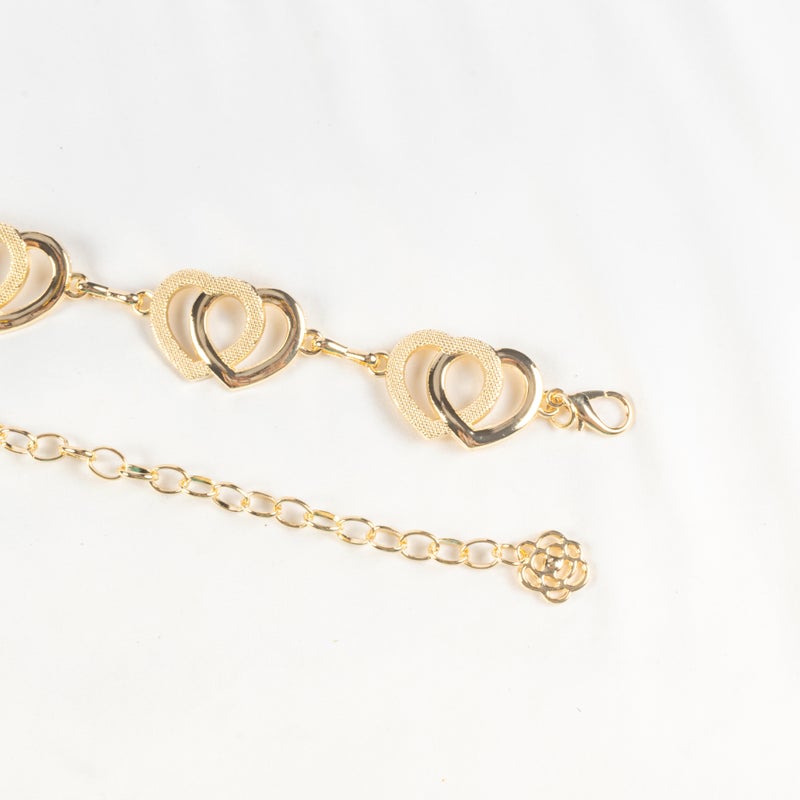 حزام وسط معدن ذهبي حريمي - Image 2