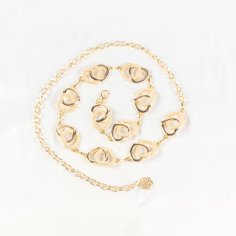 حزام وسط معدن ذهبي حريمي - Image 1