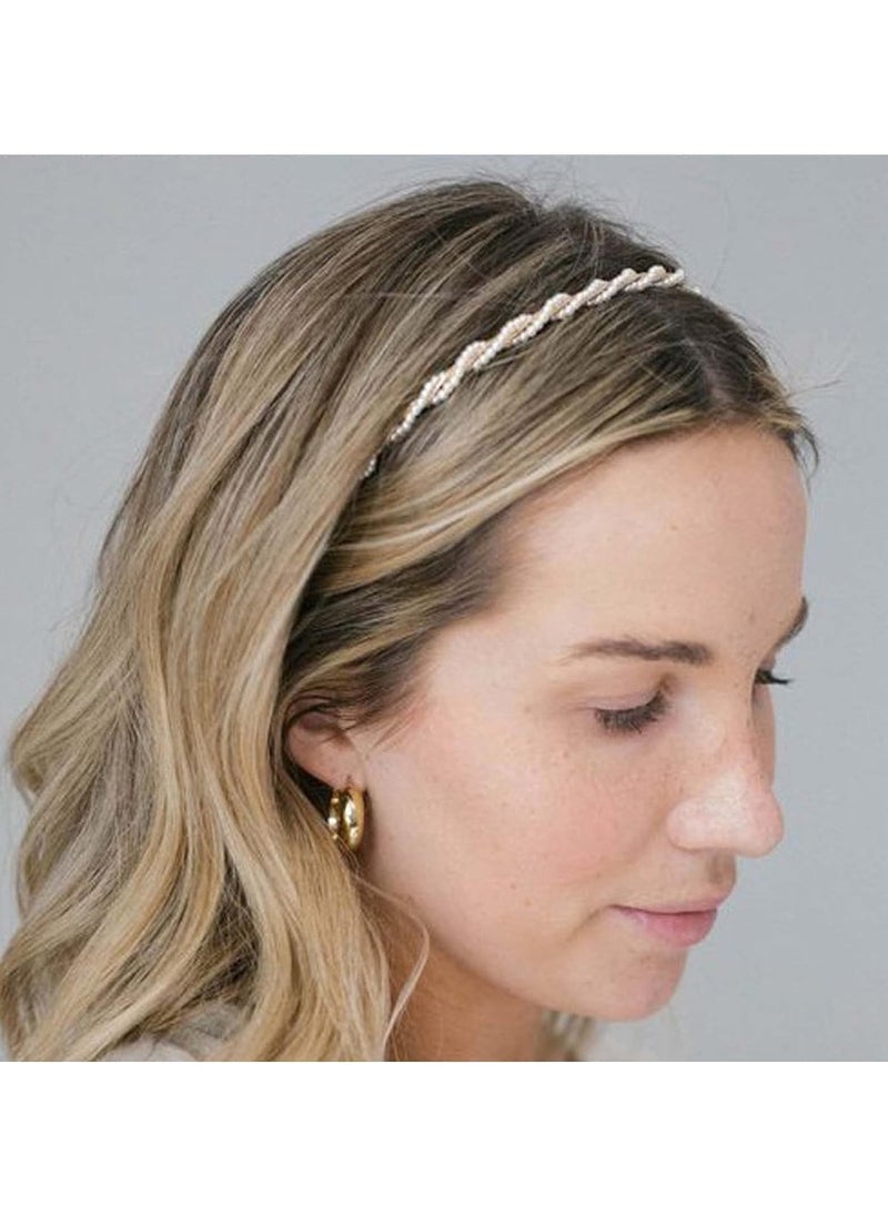 Huitich Elegant Headband Hair Accessory for Girls Gold Colour  - Image 5