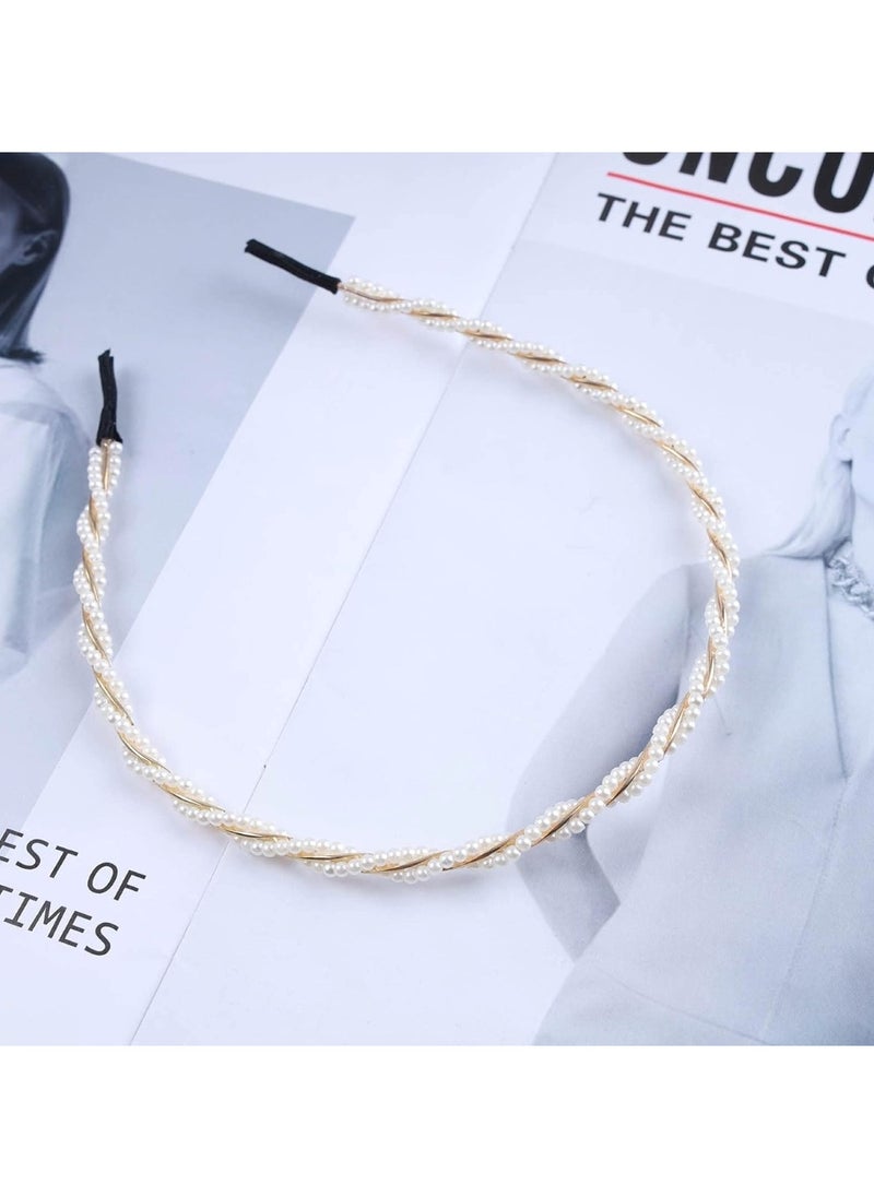Huitich Elegant Headband Hair Accessory for Girls Gold Colour  - Image 3