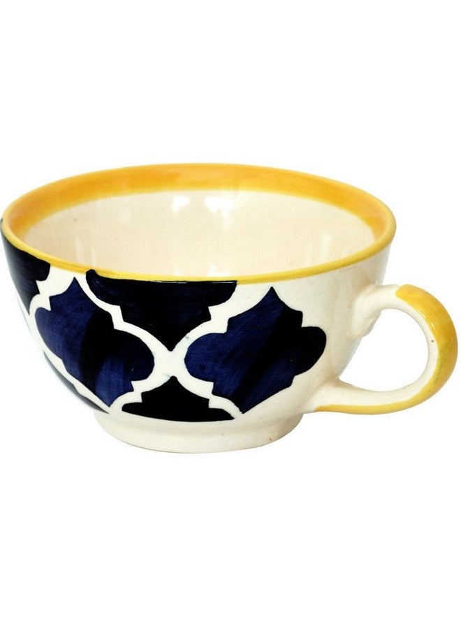 KITTENS Stackable Ceramic Tea Pot & Cup Set - Hand Painted - Blue & Yellow - Microwave & Dishwasher Safe - Food Grade - Gift Set for Tea Lovers - Image 5