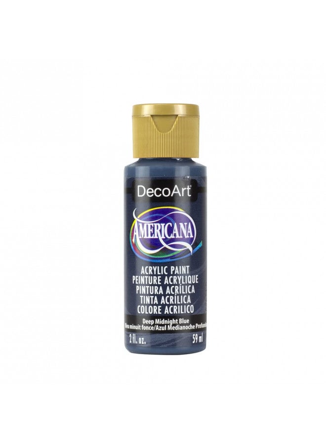 DecoArt Americana Acrylic Paint, 2-Ounce, Deep Midnight Blue
