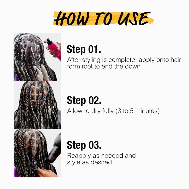 EBIN NEW YORK Braid Formula Setting Mousse (2.7 oz, Rosemary Mint + Biotin) - Image 5