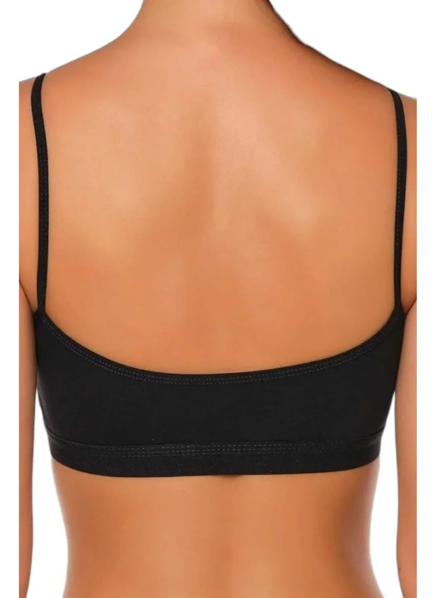 Tezzgelsin Women's Thin Strap Padded Bustier Half Undershirt Bra 3 Piece Set