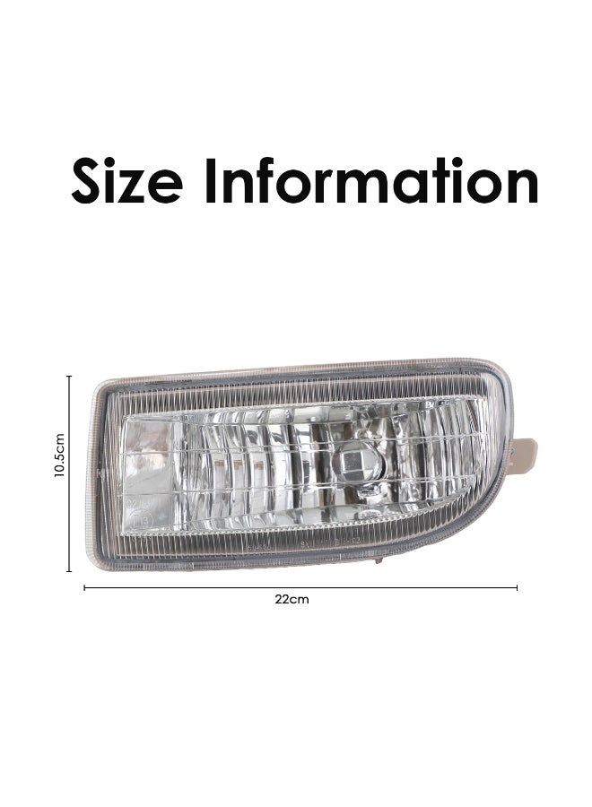 Kashafi Fog Light Assembly for Toyota Land Cruiser 1998-2007 LC1998TY Front Bumper Fog Lamp Pair Clear Glass Lens 9006 12V 55W Halogen Bulb Driving Light with Wiring Harness Waterproof Dustproof Replacement Kit - Image 2