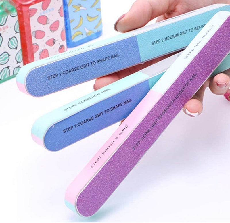 ZOZY Double-Sided Nail Files & Buffer Professional Emery Board for Manicure & Pedicure, Nail Care 6PC - Image 2