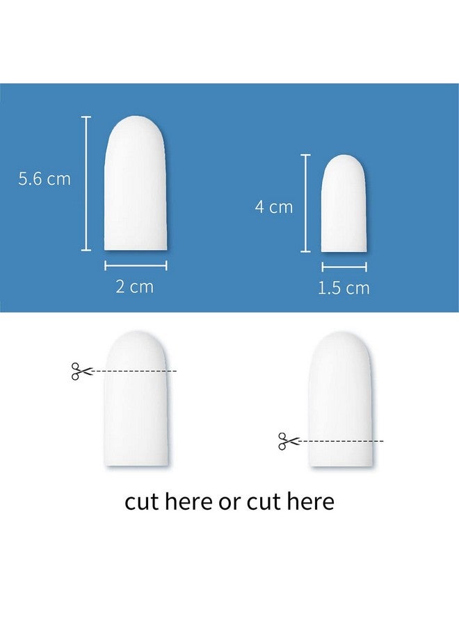 ANZAILALA Toe Protectors For Men Women Soft Gel Toe Caps For Foot Pain Relief Toe Separator Toe Sleeves For Ingrown Toenails Corns Calluses Blisters - 2 Large + 4 Small (L, 6) - Image 4