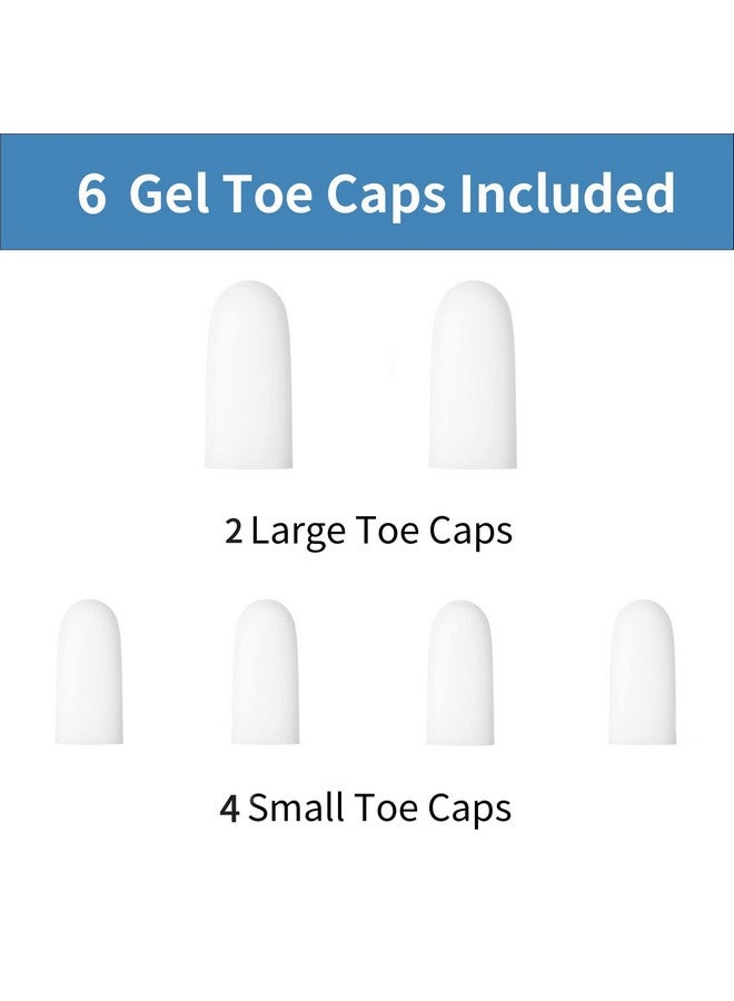 ANZAILALA Toe Protectors For Men Women Soft Gel Toe Caps For Foot Pain Relief Toe Separator Toe Sleeves For Ingrown Toenails Corns Calluses Blisters - 2 Large + 4 Small (L, 6) - Image 5