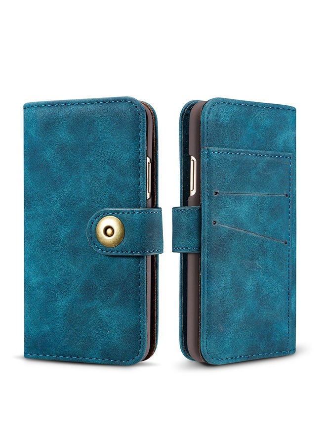 NIBEMINENT Protective Wallet Card Case Cover For Apple iPhone 11 Pro Blue  - Image 2