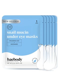 Baebody Baebody Advanced Snail Mucin Under Eye Patches for Women & Men (6 Pairs) - Under Eye Masks for Dark Circles and Puffiness - With Niacinamide - Reduce Fine Lines and Wrinkles  - Image 1